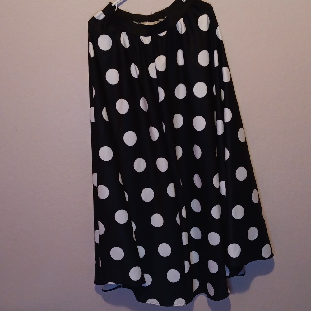 Polka dot maxi skirt
